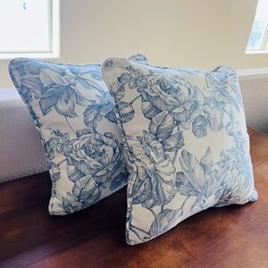 Waverly Garden Room Floral Chinoiserie Throw Pillows Cottagecore